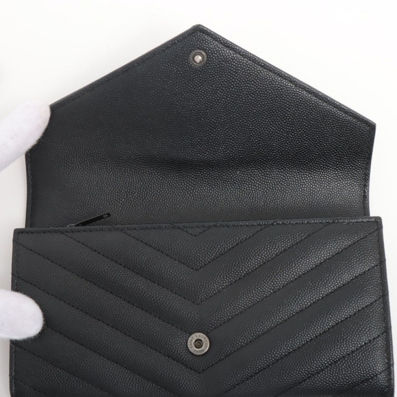 Authentic Saint Laurent Chevron Wallet - Picture 8 of 15